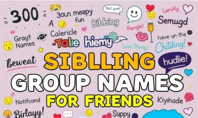 300+ Top Sibling Group Names for Friends Funny, Cute, and Cool Chat Ideas