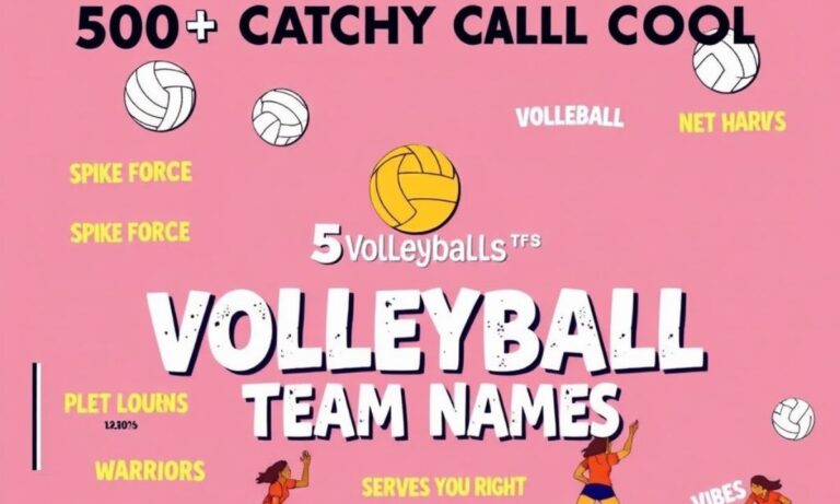 500+ Catchy & Cool Volleyball Team Names Unique Picks for Every Team