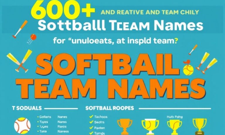 600+ Creative and Catchy Softball Team Names for Unbeatable Team