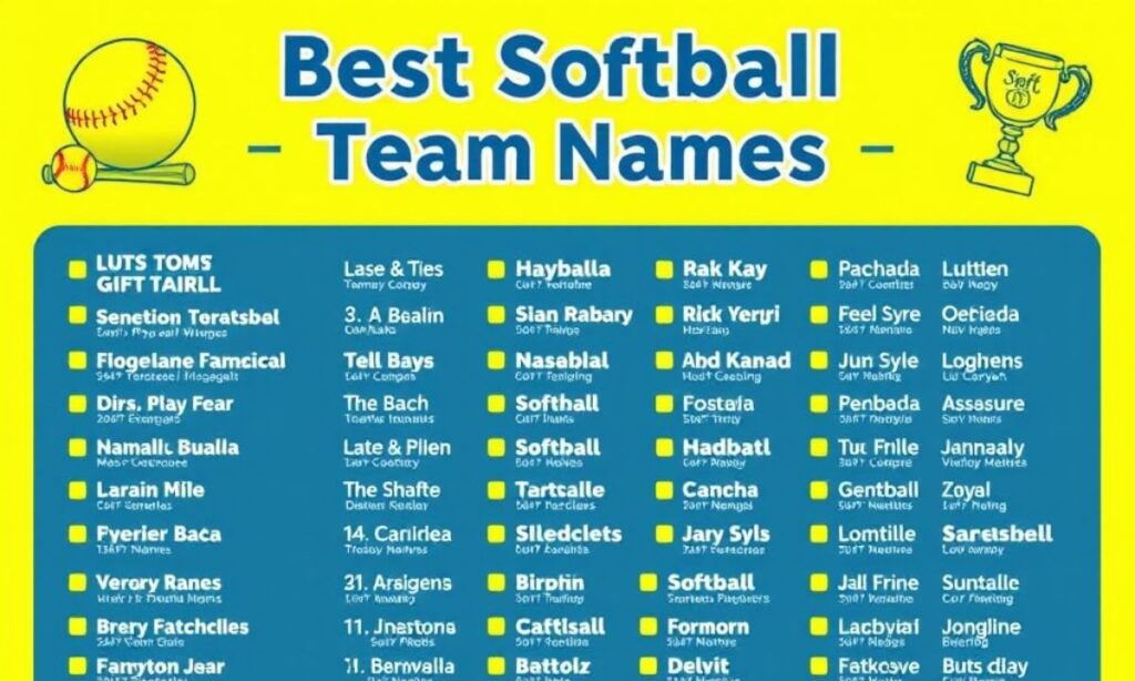 Best Softball Team Names