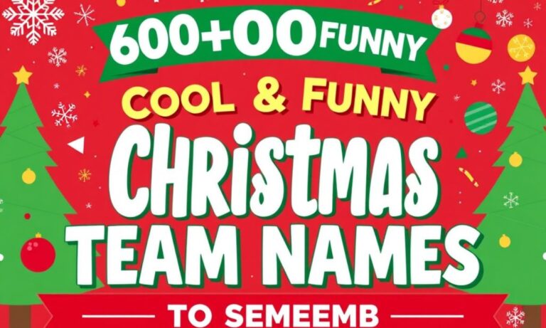 600+ Cool & Funny Christmas Team Names to Remember