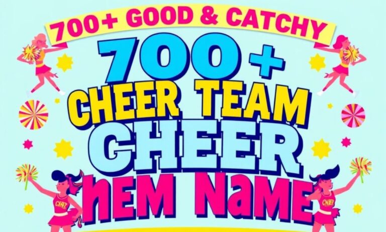 700+ Good & Catchy Cheer Team Names for Standout Squads