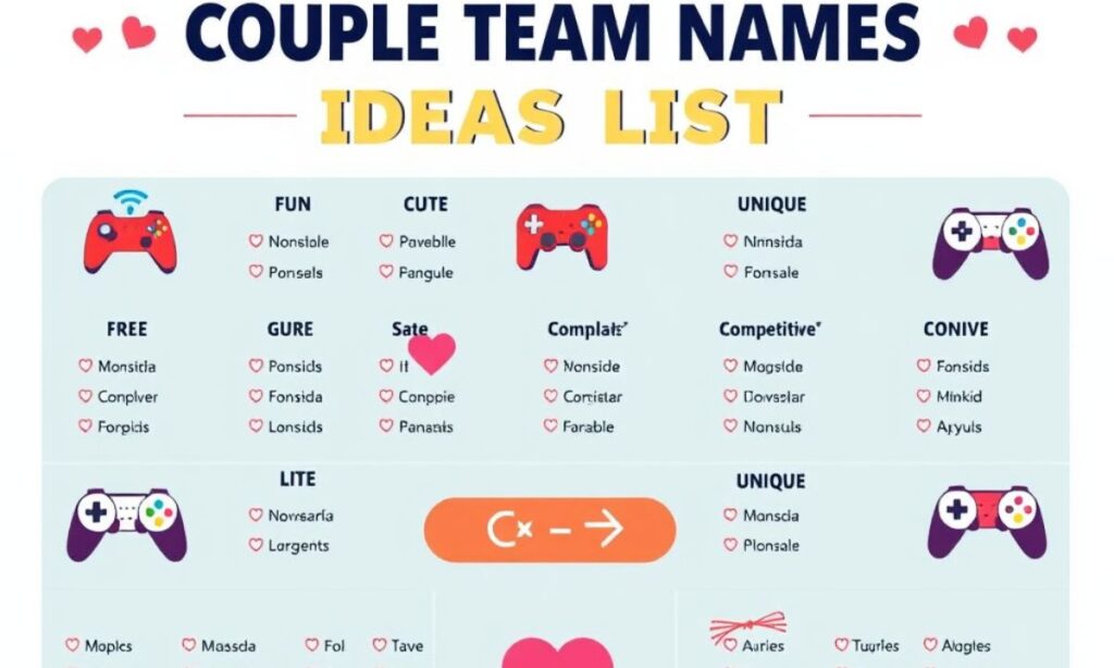 Couple Team Names Ideas List