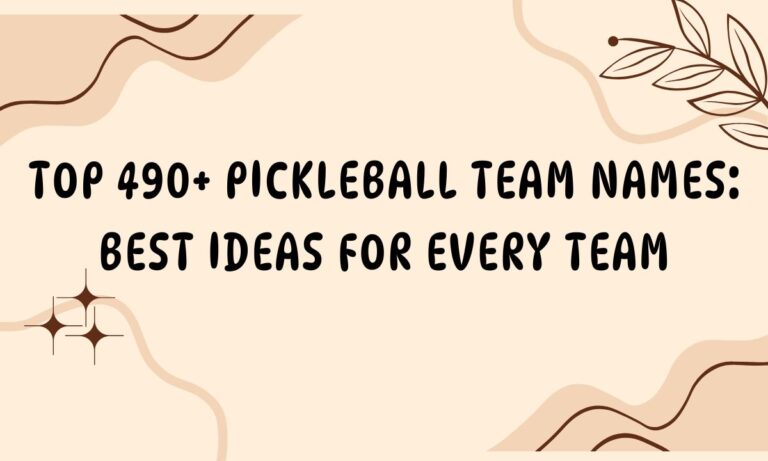 Top 490+ Pickleball Team Names Best Ideas for Every Team